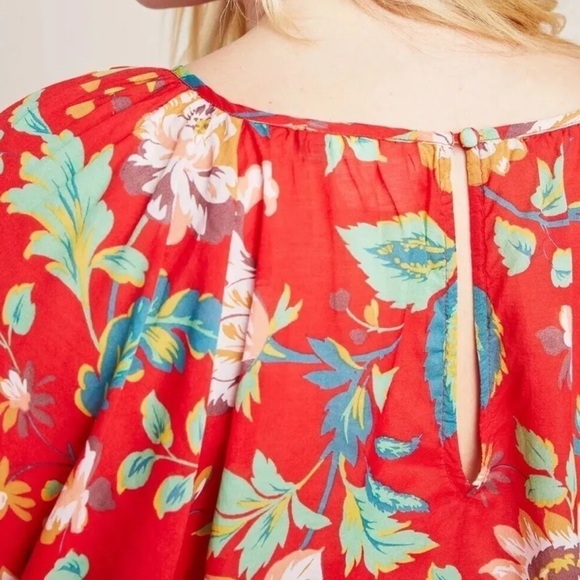 Anthropologie Maeve boho red floral size small - Picture 7 of 7